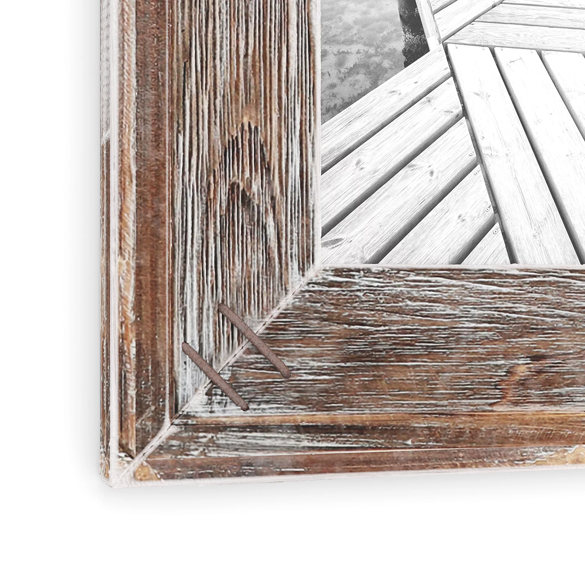 Barnyard Designs 8x10 Rustic Picture Frame Distressed Wood Picture Frame, Rustic Farmhouse Picture Frame, Vertical or Horizontal Display Tabletop Wall Hanging Farmhouse Frame, Brown, Set of 2