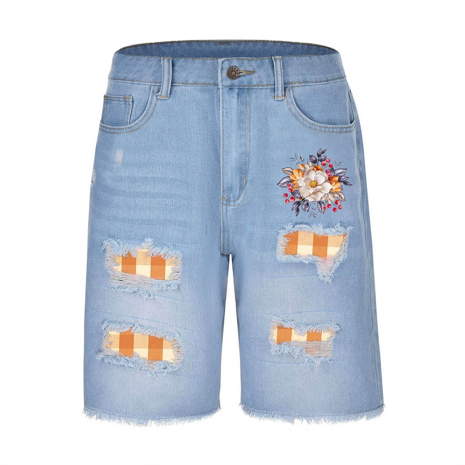 EHQJNJ Mid Rise Straight Leg Jeans for Women Pumpkin Print Personality Comfortable Straight Mid Waist Edge Cropped Pants Lattice Ripped Jeans Womens Plus Size Jeans High Waisted Dark Wash