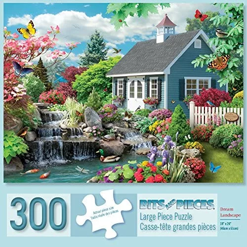 Bits and Pieces - 300 Piece Jigsaw Puzzle for Adults - Dream Landscape by Artist Alan Giana - Measures 18