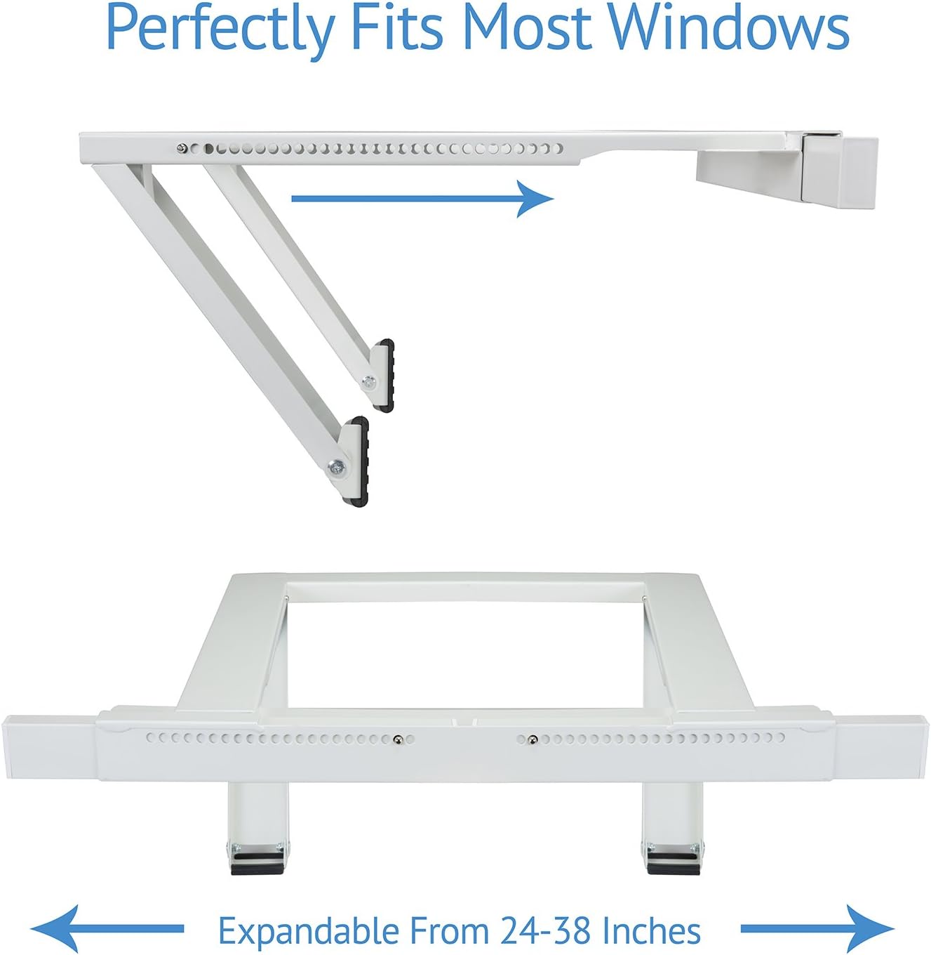 Air Conditioner Support Bracket, No Tools or Drilling Required – Easy to Install Universal Window AC Mount – Heavy Duty Steel, Holds Up to 200lbs – Fits Single Or Double Hung Windows
