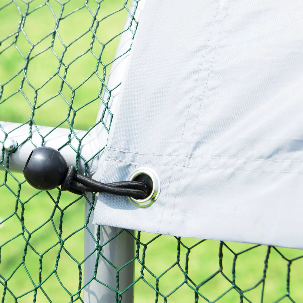 Large Metal Chicken Coop for Outdoor, Hen Run House for 10 Chicken, Walkin Poultry Cage, Dog Kennel for Outdoor,Backyard and Farm, with Waterproof and Anti-Ultraviolet Cover( 9.2'W x 6.2'L x 6.5'H )