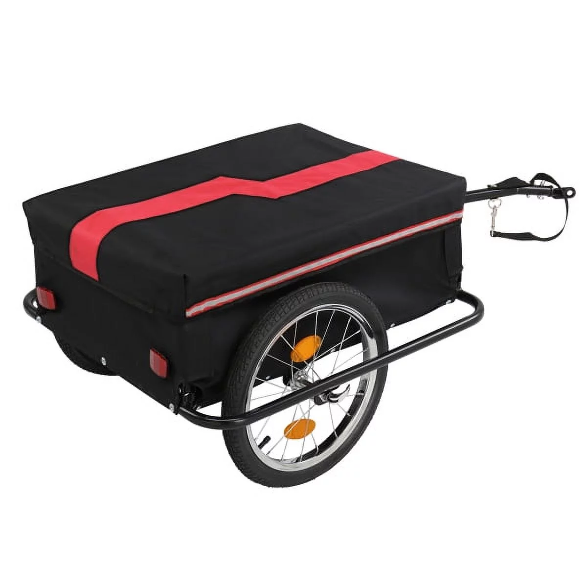 Bornmio 130*68*45cm Steel 100kg 16 Inch Quick Release Wheel Cloth Pocket Trailer Bicycle Trailer Rack