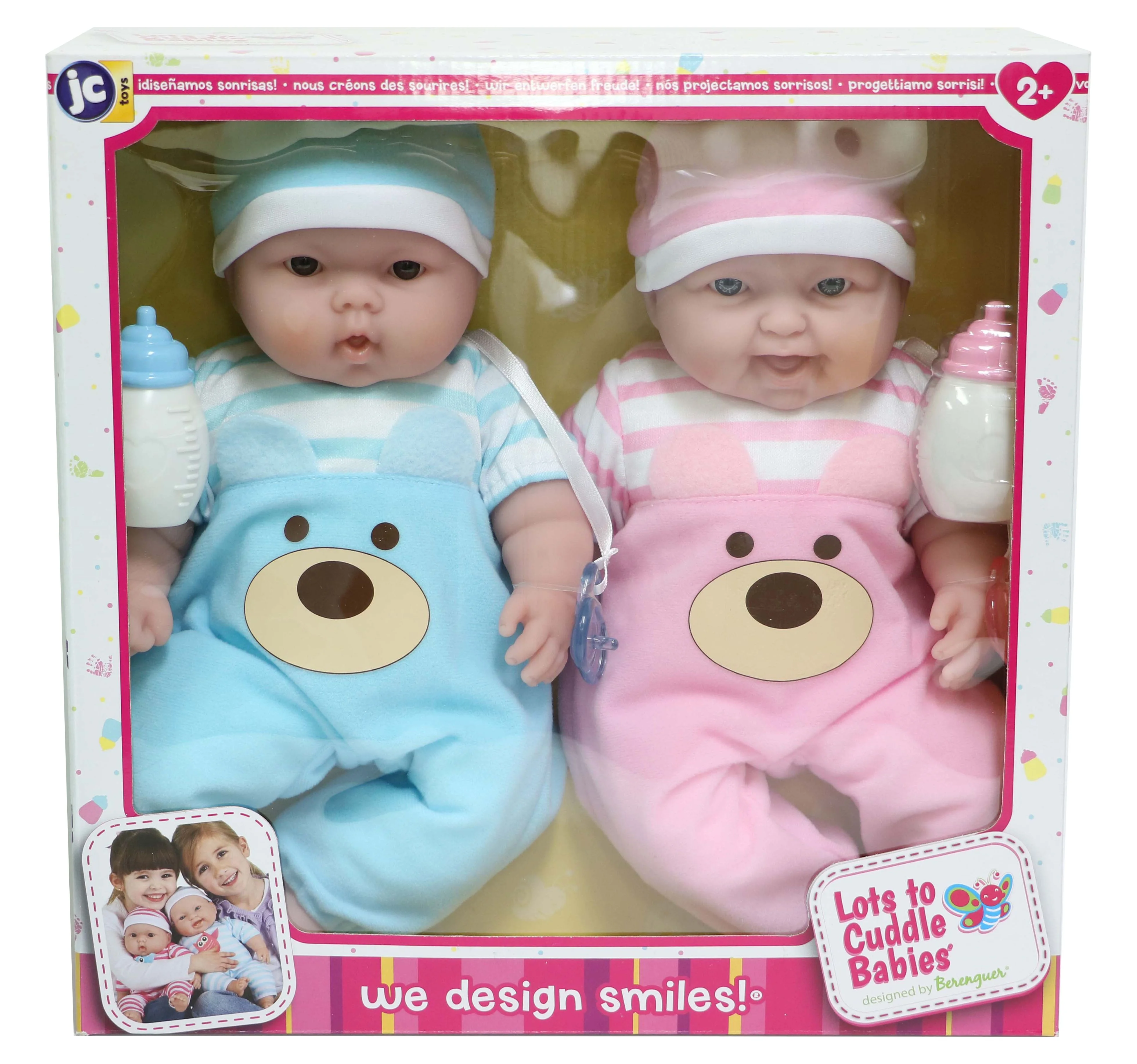 JC Toys, Lots to Cuddle Babies 13 inch Twins Soft Body Baby Dolls
