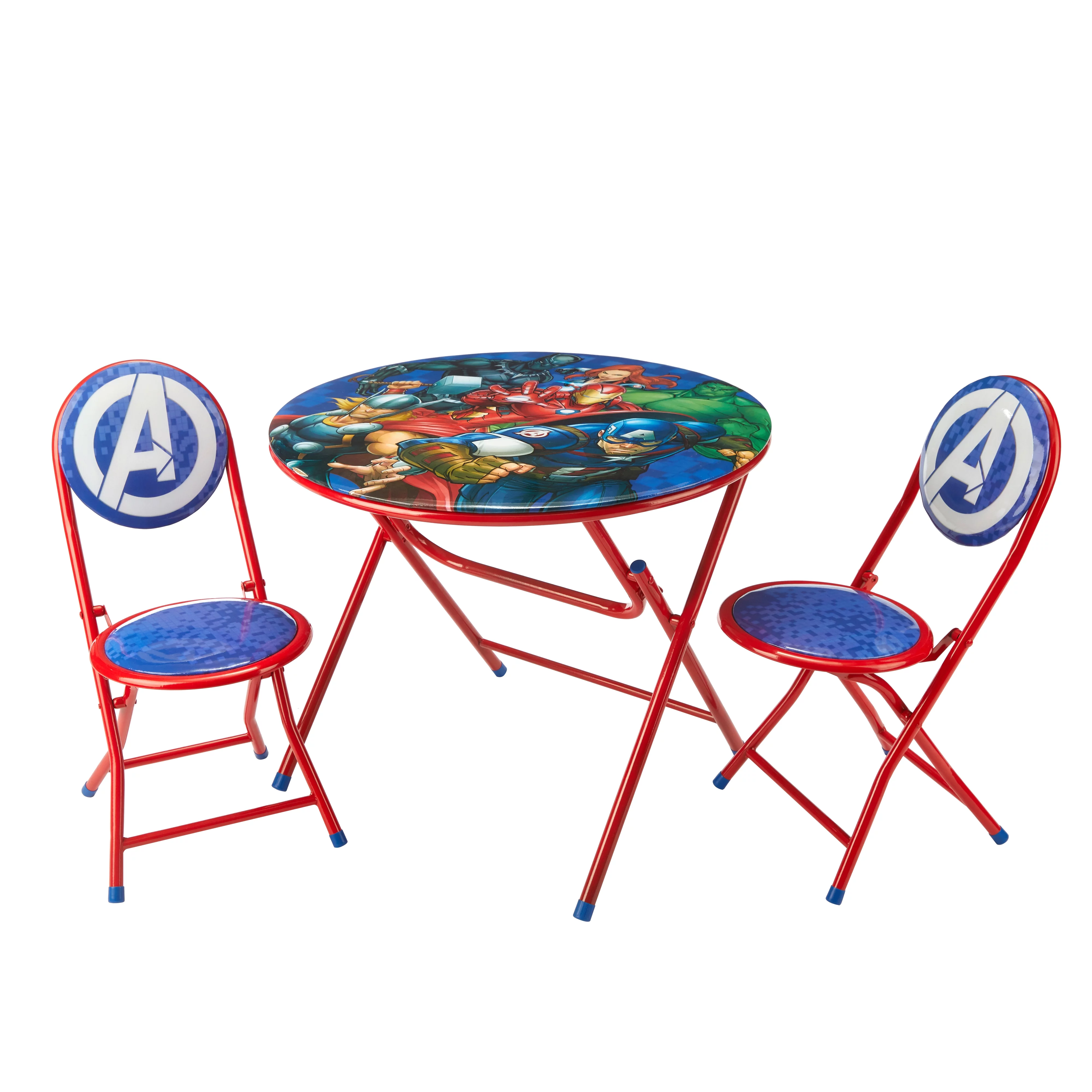 Marvel Avengers Printed 3 Piece Round Table and Chair Set