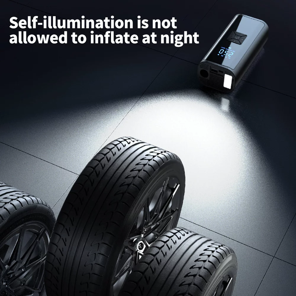 Dazzduo Electric inflator,Bank Mobile 12V Car Tire 150PSI Air Compressor Tire Compressor 4500mAh Bank Tire Inflator 150PSI 4500mAh Bank Mobile Car Tire Inflator Air Compressor 4500mAh