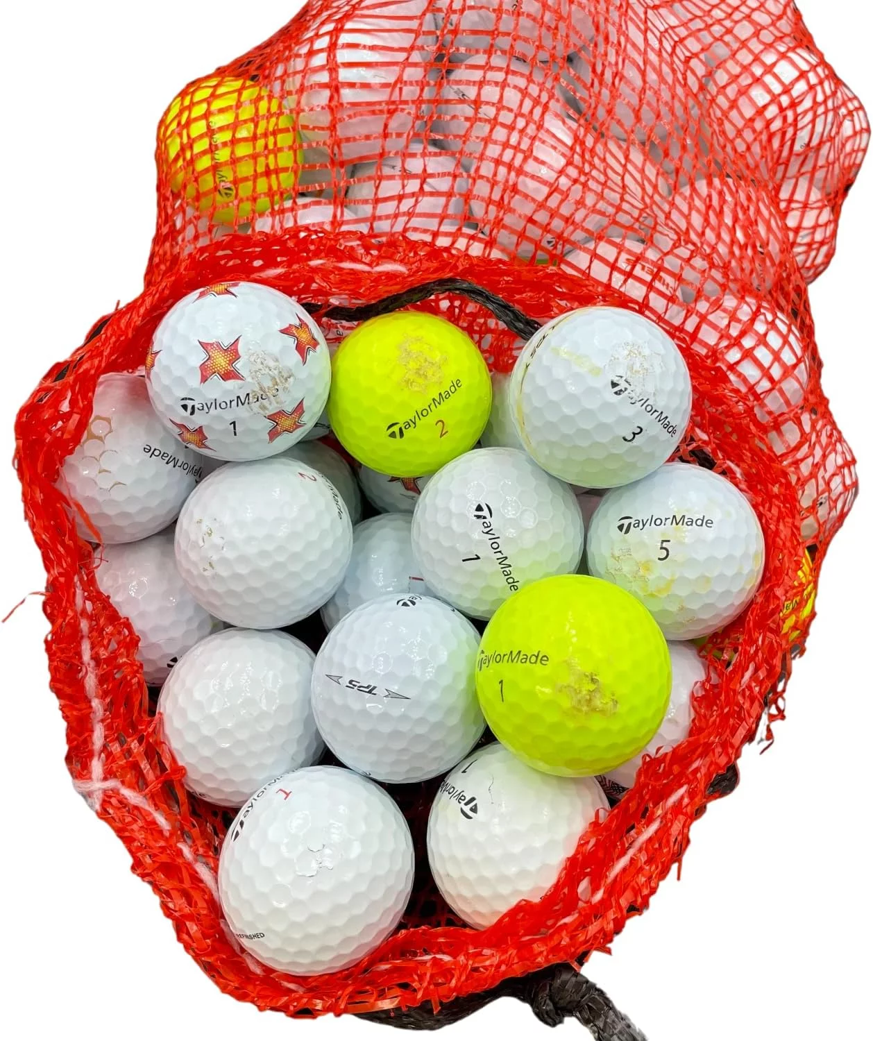 Golf Ball Planet - 72 Taylormade TP5/TP5x Recycled Golf Balls in Mesh Bag 3A/2A Condition