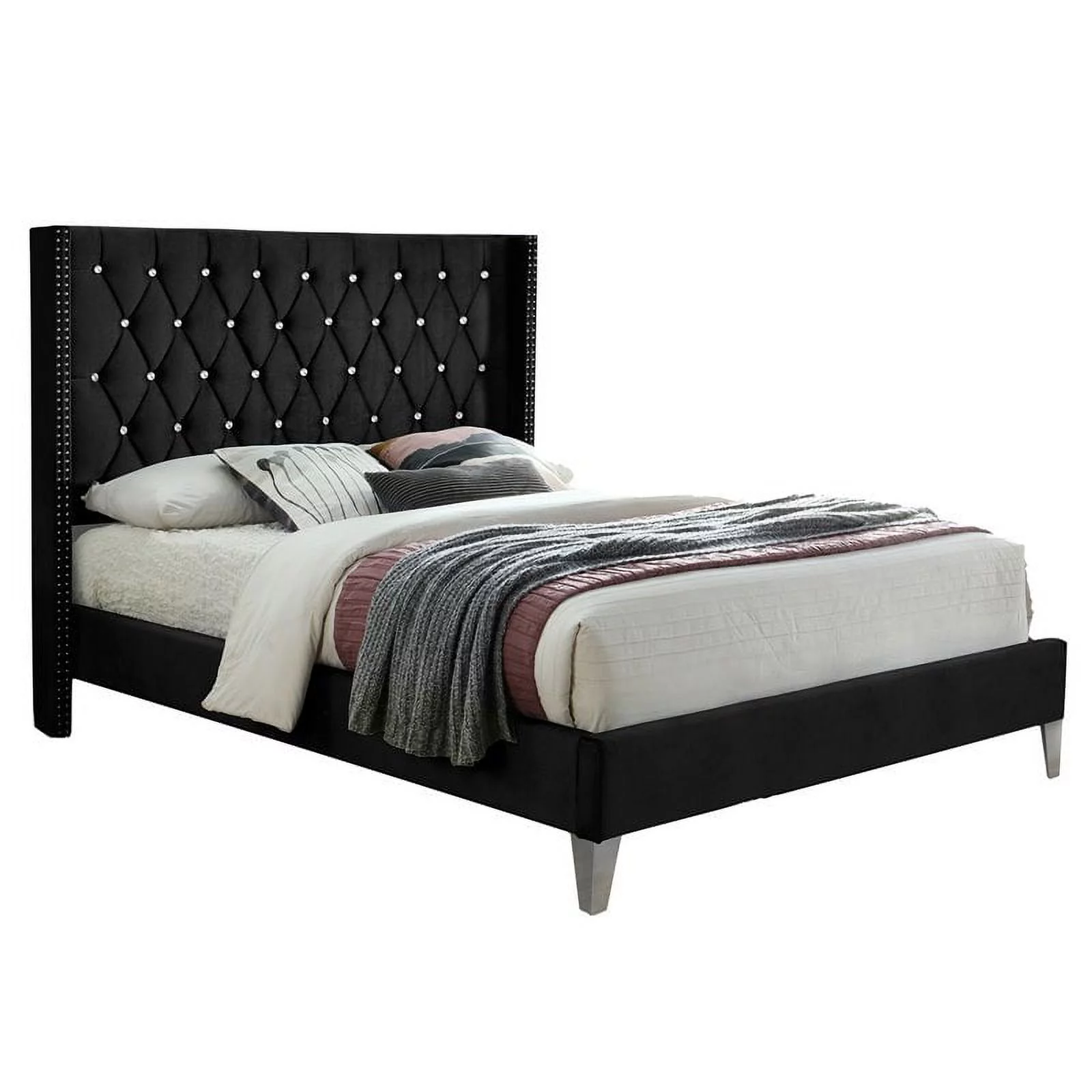 Home Square 3-Piece Set with Full Bed 4-Drawer Chest Dresser & Nightstand