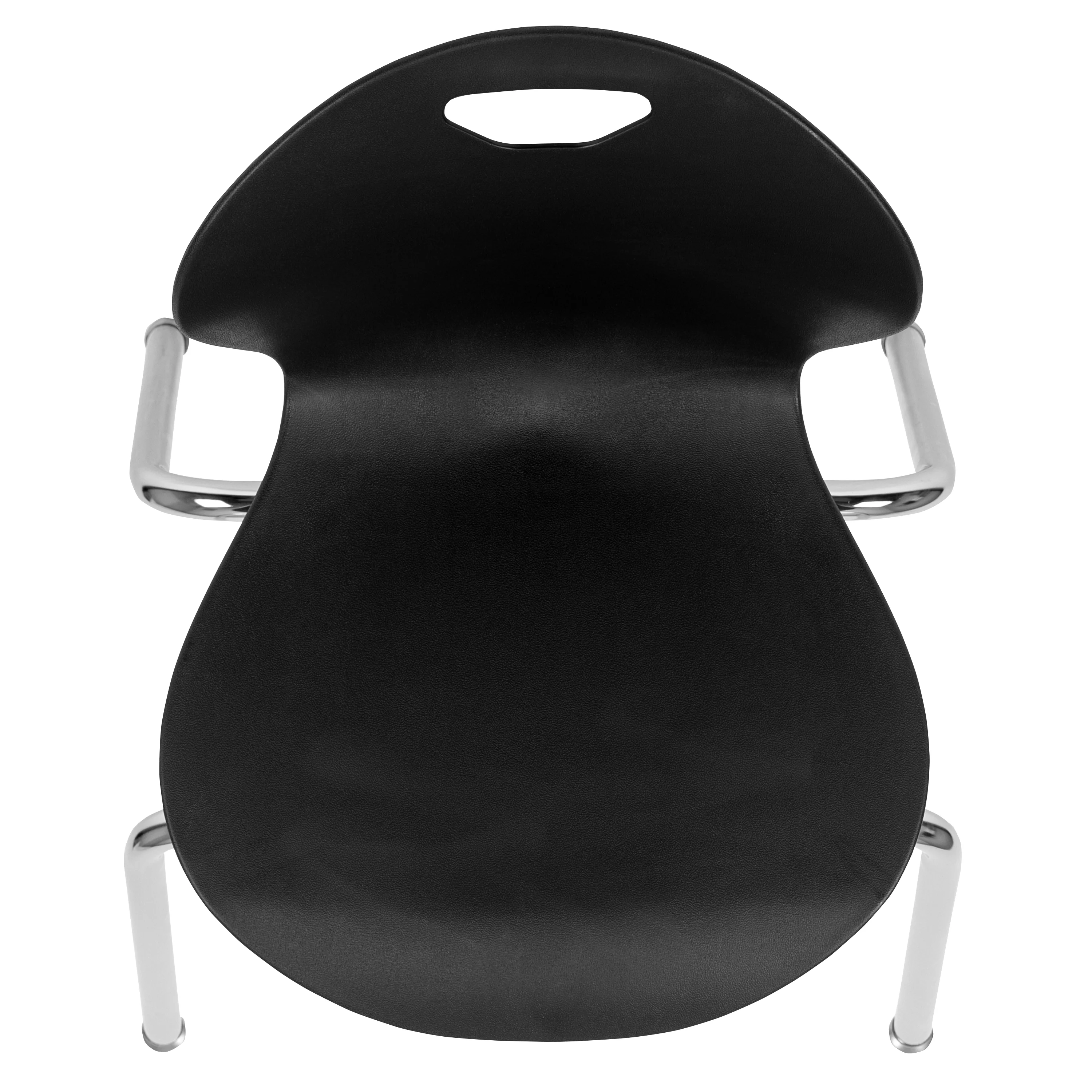 Emma + Oliver Titan Black Student Stack School Chair - 18-inch