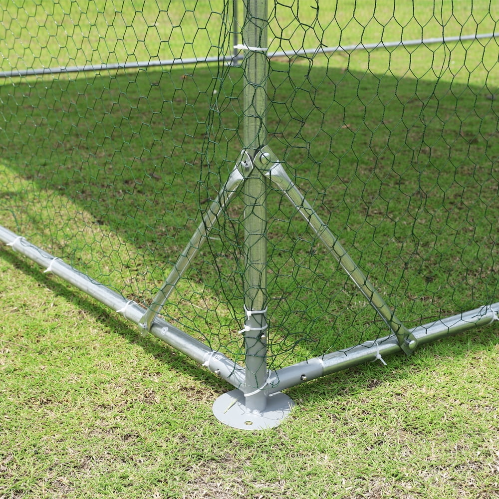 Large Metal Chicken Coop for Outdoor, Hen Run House for 10 Chicken, Walkin Poultry Cage, Dog Kennel for Outdoor,Backyard and Farm, with Waterproof and Anti-Ultraviolet Cover( 9.2'W x 6.2'L x 6.5'H )