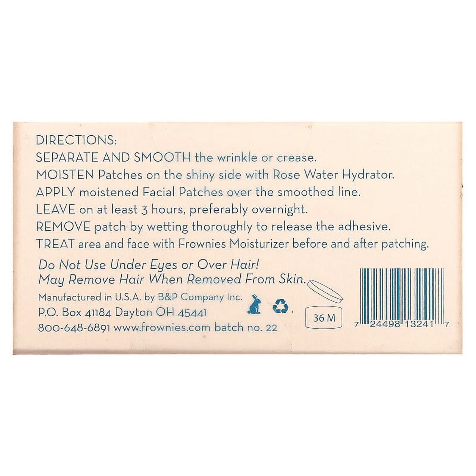 Frownies, Facial Patches, For Foreheads & Between Eyes, 144 Patches