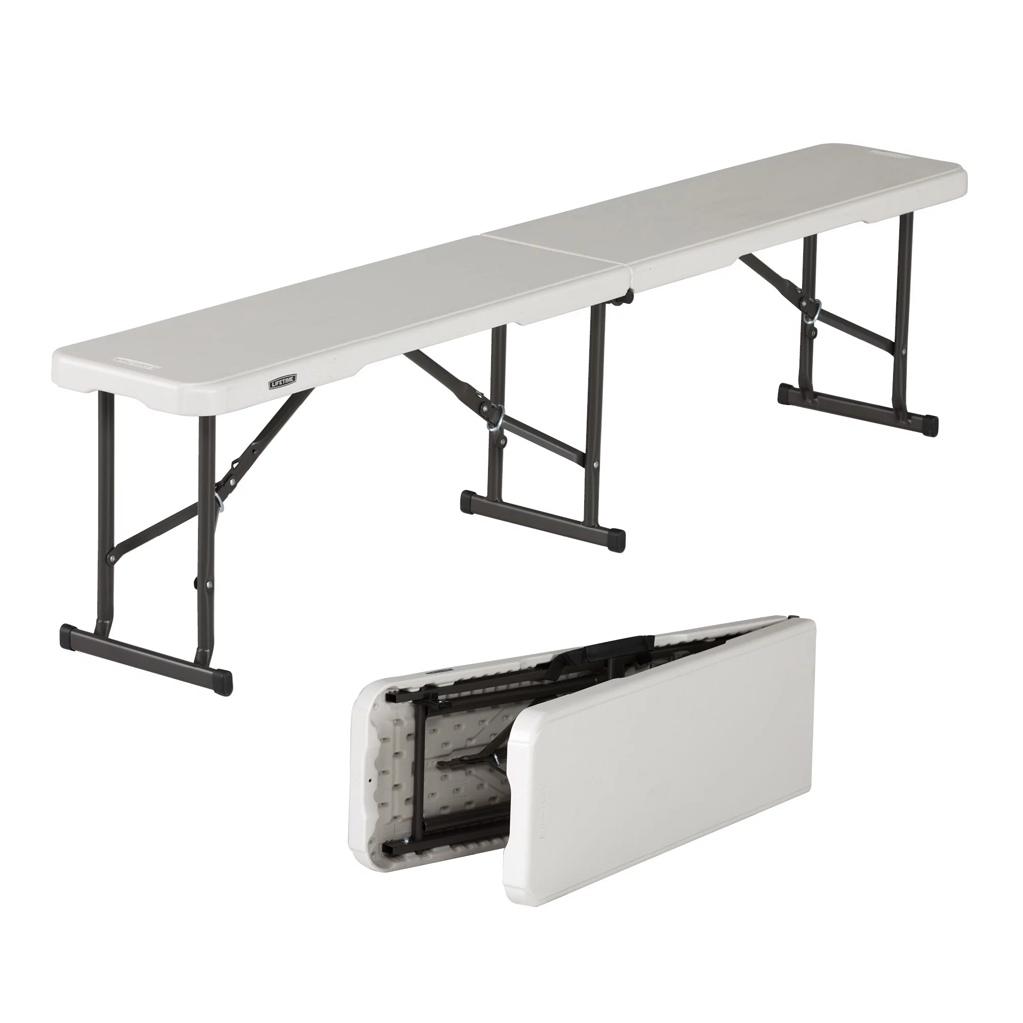 Lifetime 6 foot Bench, Indoor/Outdoor Light Commercial, White Granite (80309)