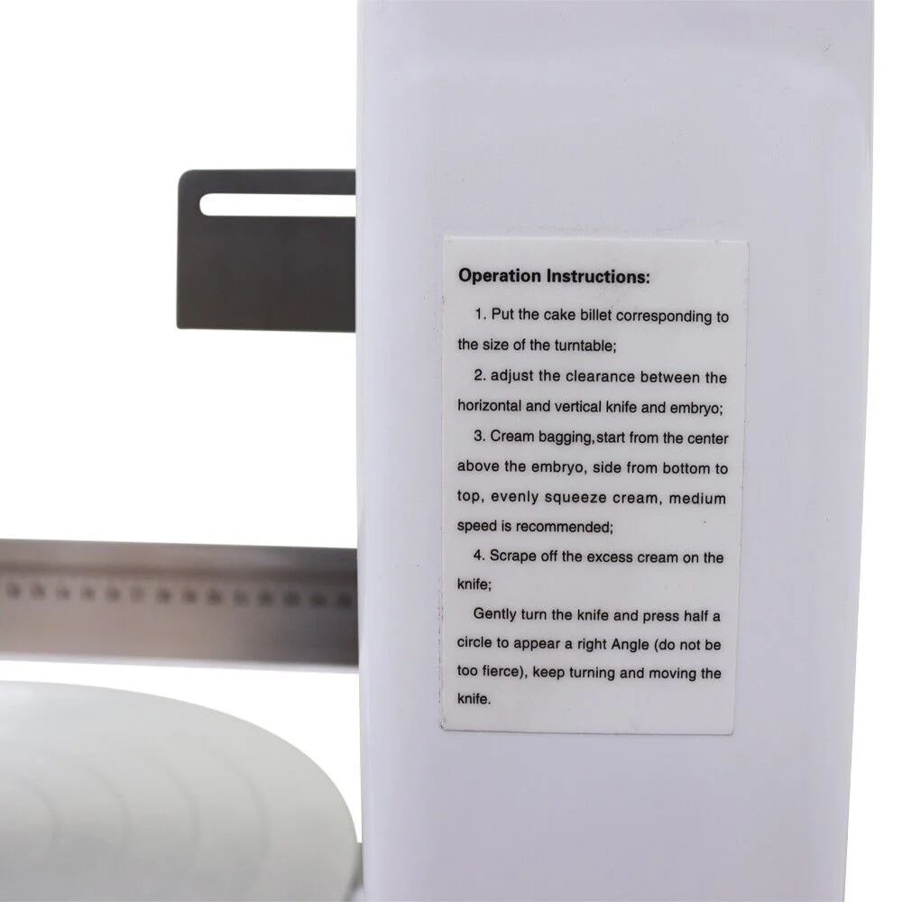 PreAsion 4-16INCH Cake Cream Spreading Coating Smearing Machine Electric Embryo Smearing Machine White 110V