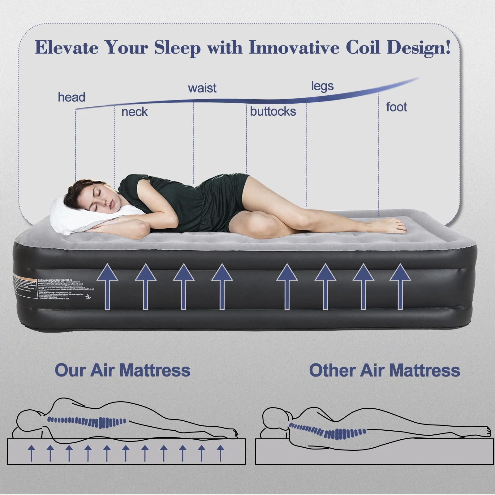 Honeydrill Twin Size Air Mattress 18.5