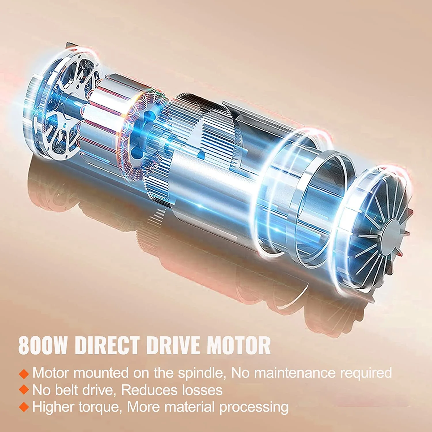 Vevor  7 x 16 in. 800W Mini Metal Lathe Machine, Precision Benchtop Power Metal Lathe, 150-2500 RPM Continuously Variable Speed, with 3.9 in. 3-Jaw Metal Chuck Tool Box