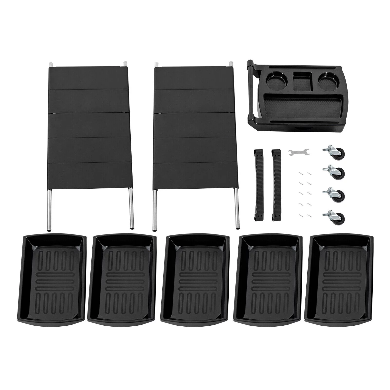 6 Layers Storage Cart Hair Beauty Salon Spa Station Trolley Rolling Barber Cart New