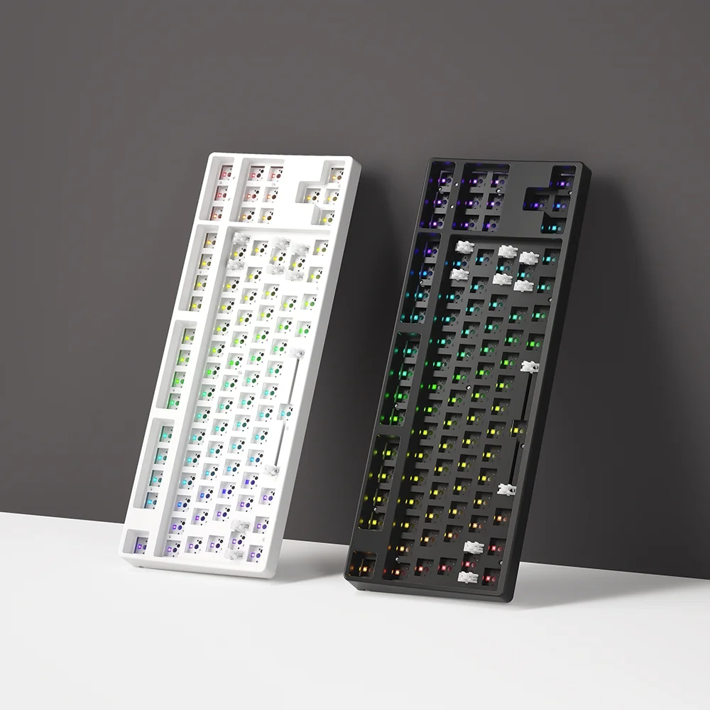 iblancod C87 Tri-mode Wireless Keyboard 87-Key Mechanical Keyboard Gaming Keyboard with All Switches Changeable BT Mode Wired Mode 2.4GHz Wireless Mode Customized Keyboard Kit