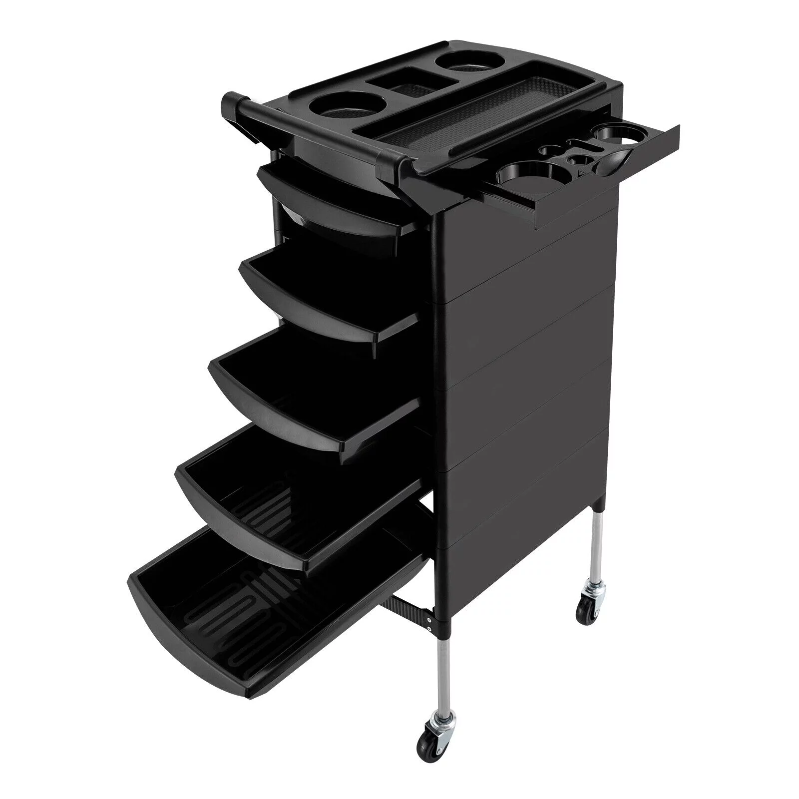 6 Layers Storage Cart Hair Beauty Salon Spa Station Trolley Rolling Barber Cart New
