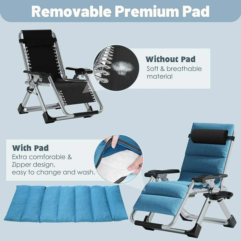 Zero Gravity Chair Folding Recliner Patio Lounge Beach Lawn pool Chair Outdoor