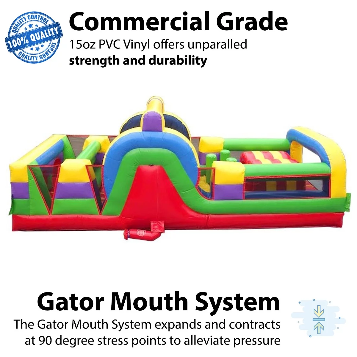 TentandTable Commercial Inflatable Obstacle Course, Retro