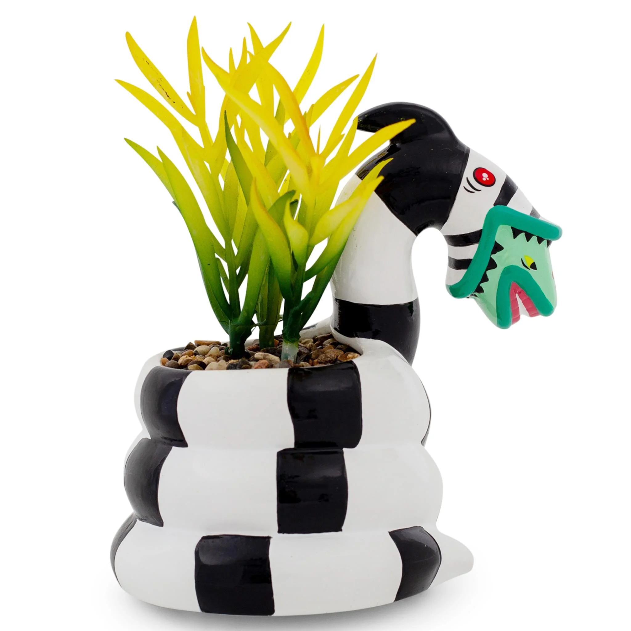 Beetlejuice Sandworm 6-Inch Ceramic Planter With Artificial Succulent