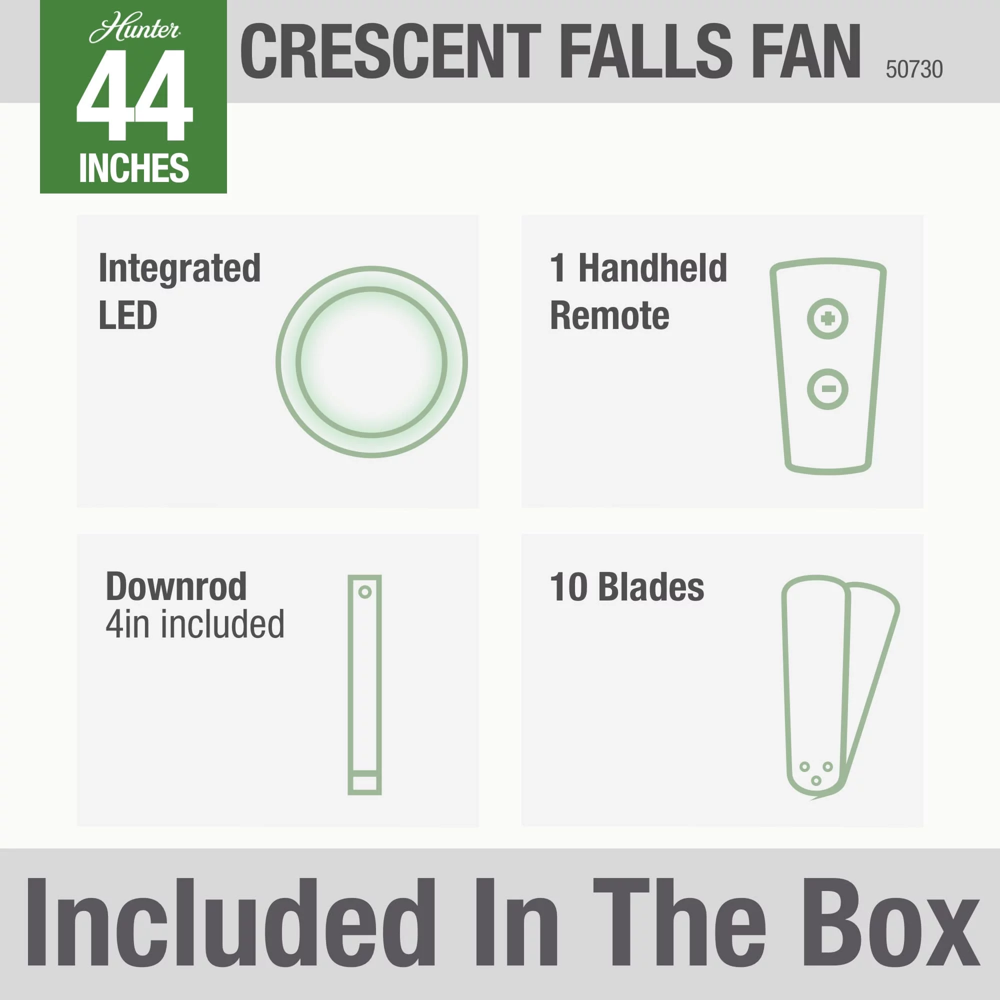 Hunter Crescent Falls 44 Led Crescent Falls 44
