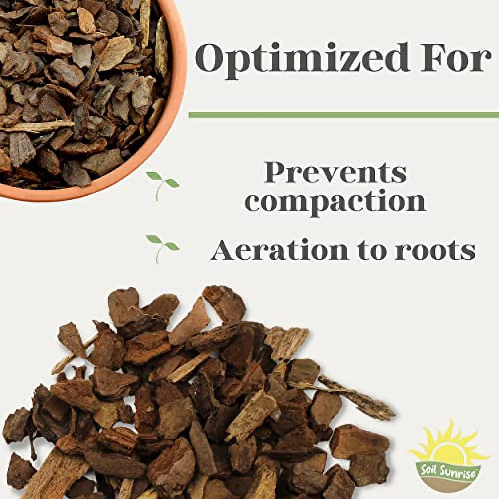 100% Organic Orchid Potting Bark (8 Quarts), All-Natural USA-Sourced Pine Bark Orchid Mix Additive