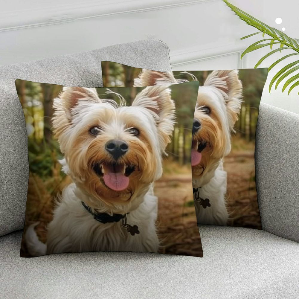 Cute West Highland White Terrier Dog Throw Pillow Cover Dog Animal Art Decor Pillow Case for Couch Bed Sofa Dog Lover Gift Inch Canvas Double Side,