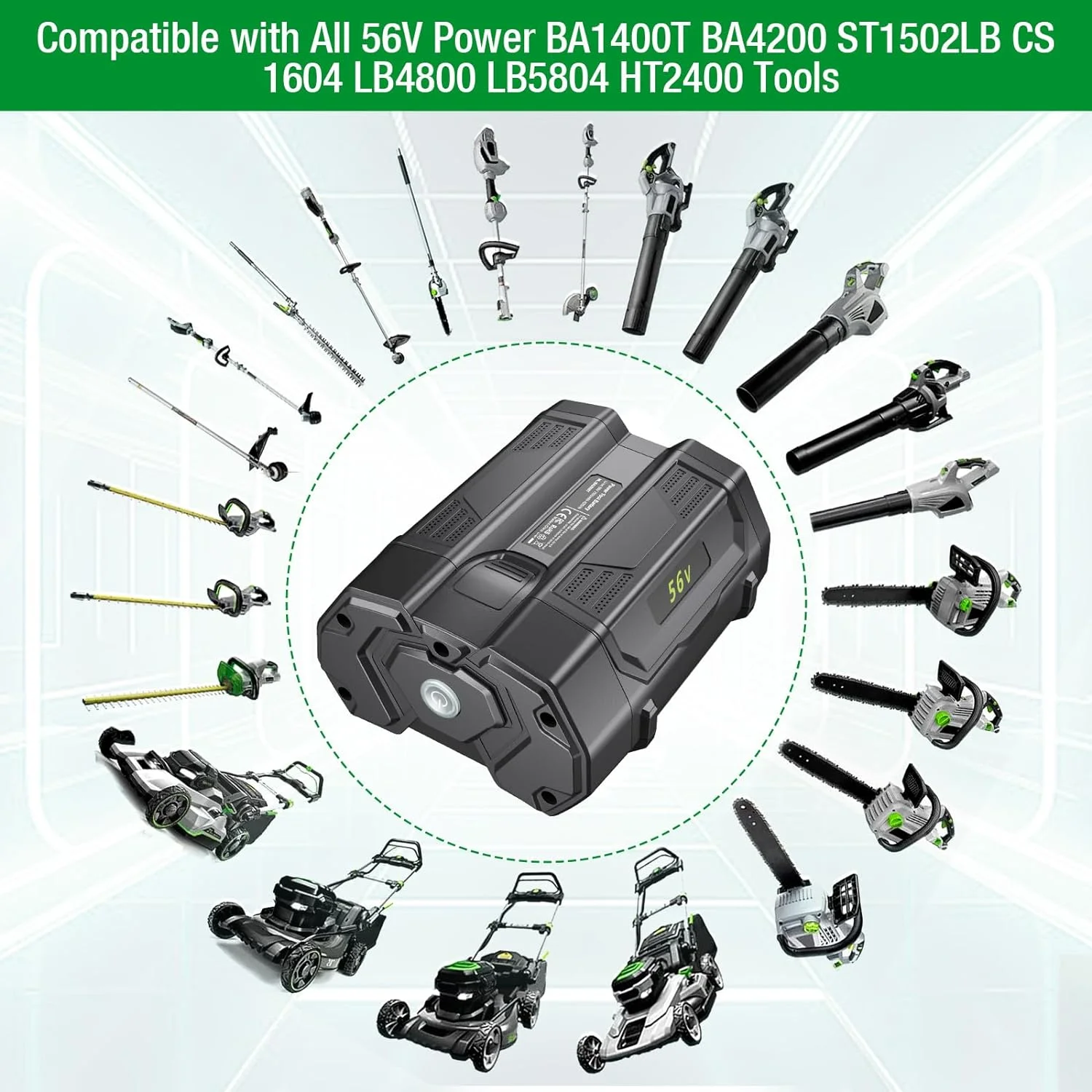 7.5Ah Battery Replacement for EGO 56V Battery, Compatible with EGO 56V Batttery BA2800 BA4200 BA1400 Lithium-Ion Battery Compatible with EGO 56V Power Tools Lawn Mower, Leaf Blower, Chainsaw