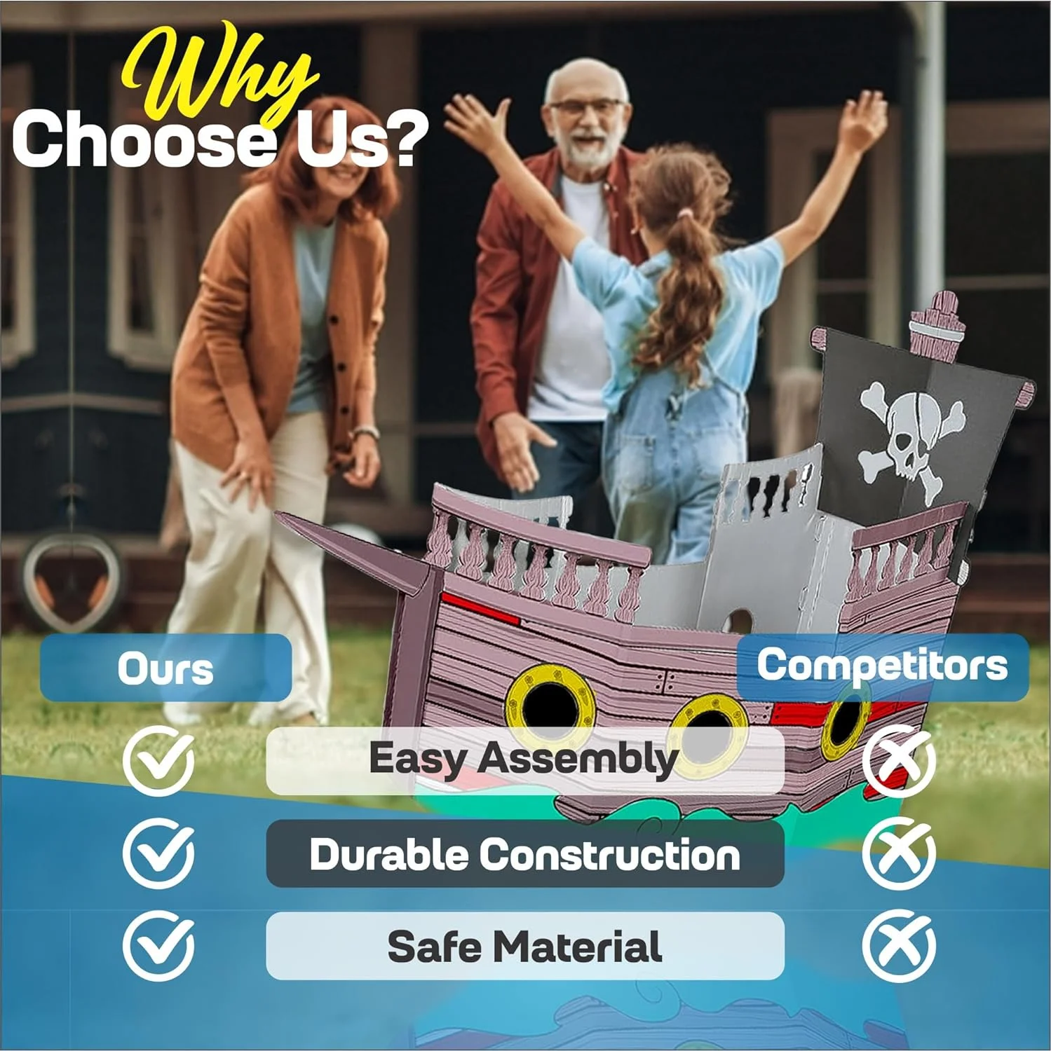 Color Your Own Pirate Ship Playhouse - Craft Kits - 1 Piece