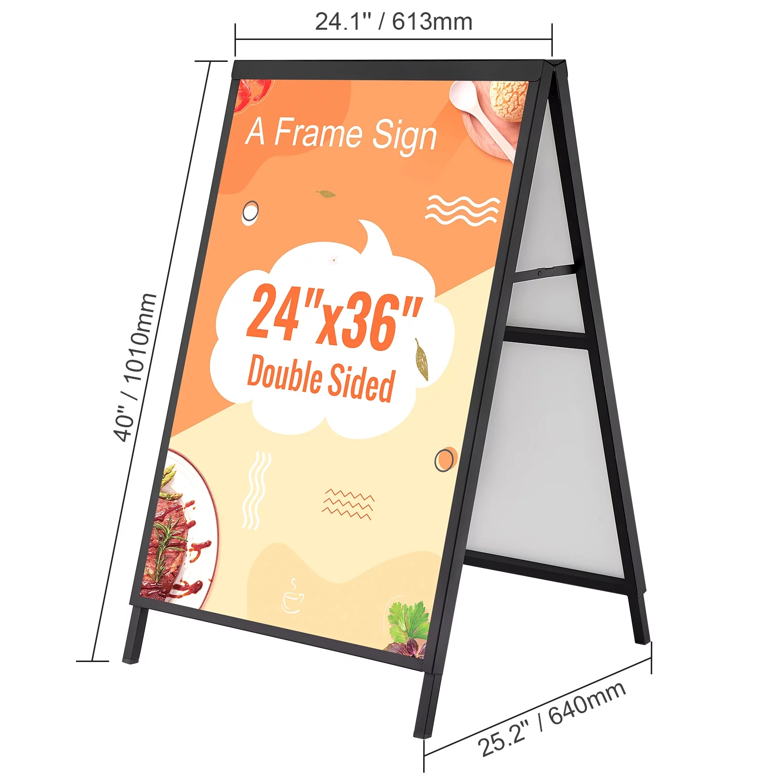 SKYSHALO Outdoor A-Frame Sidewalk Sign 24x36 inch Sandwich Board Signs
