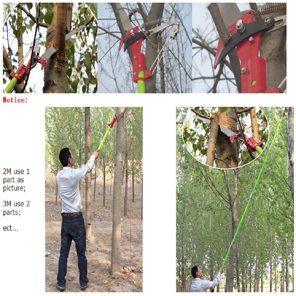 ANQIDI 26FT Tree Pole Pruner Extendable Manual Tree Saw Yard Cutter Trimmer Garden Tools