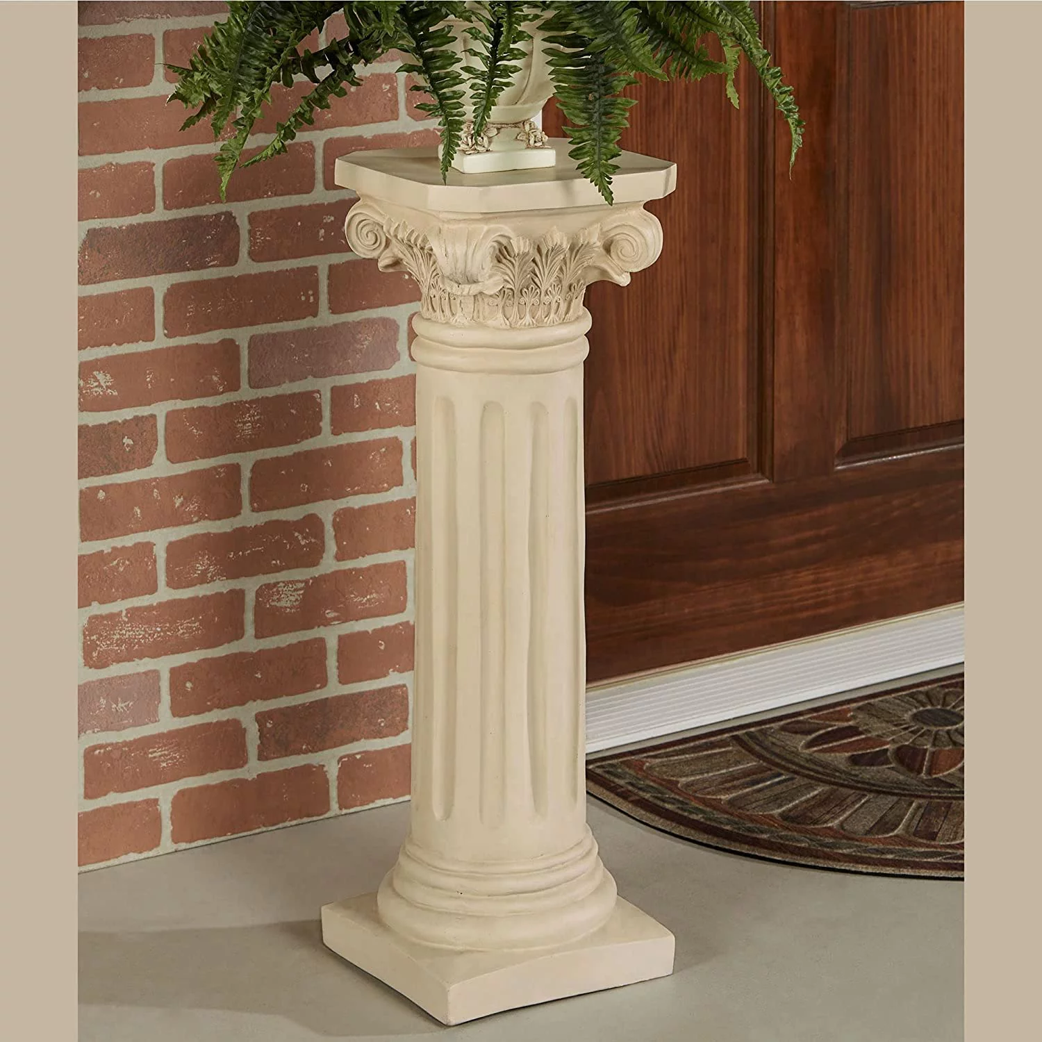 Classic Column Pedestal Antique Ivory One Size