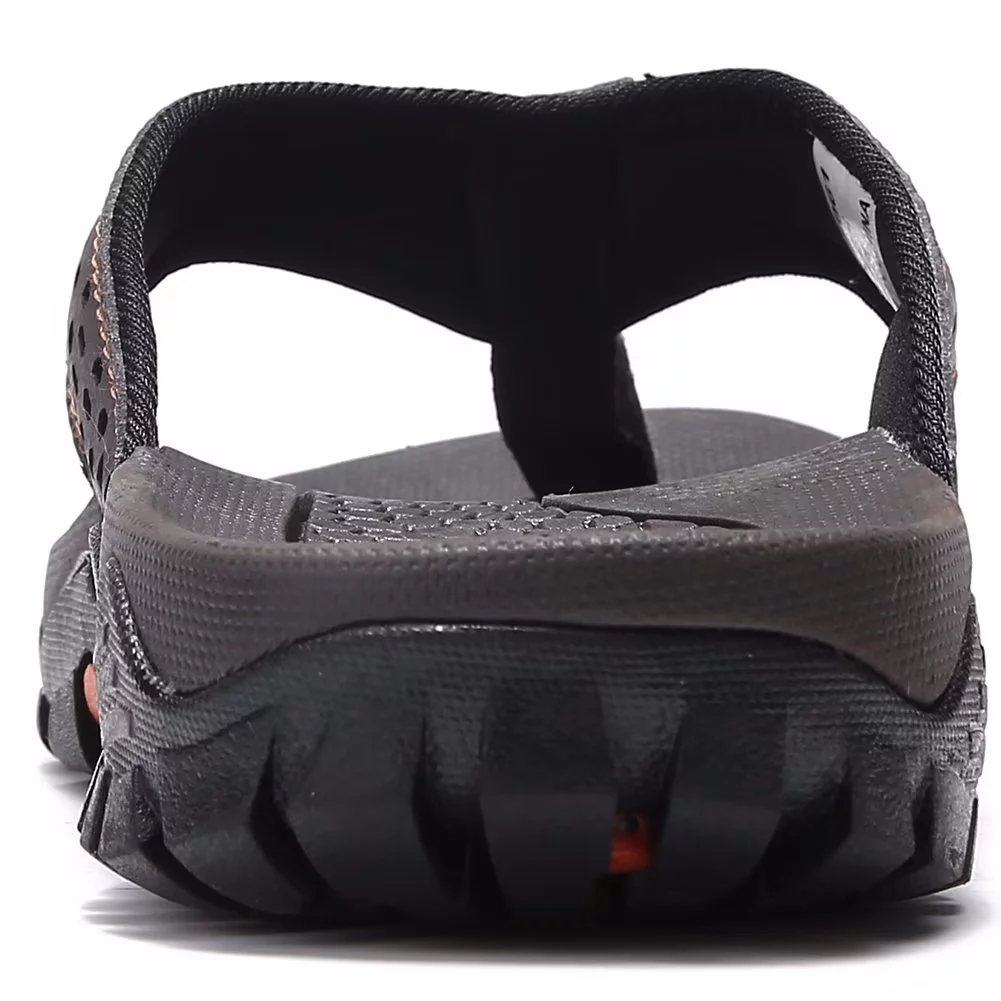 HOBIBEAR Mens Thong Sandals Arch Support Indoor and Outdoor Beach Flip Flop