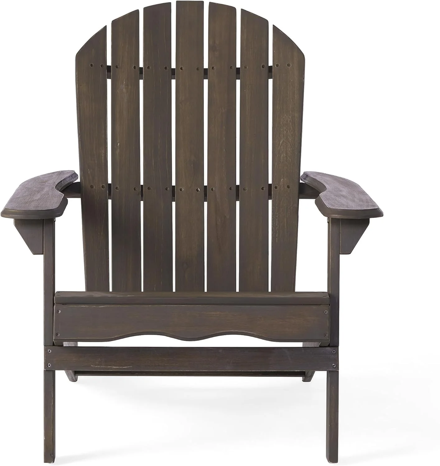 Christopher Home Milan Outdoor Rustic Acacia Wood Folding Adirondack Chair, Gray