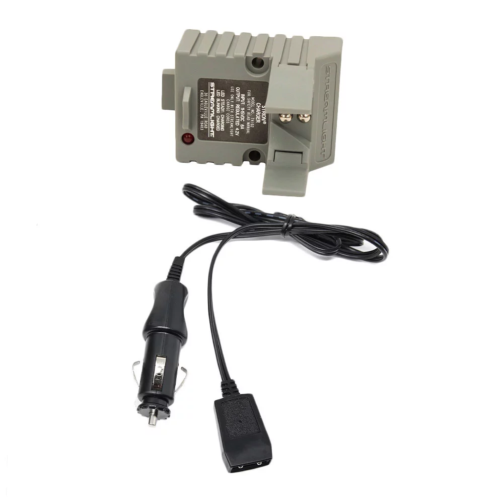 STREAMLIGHT Strion Flashlight Charger Holder with 12V DC Car Charge Cord (22051-74102-BUNDLE)
