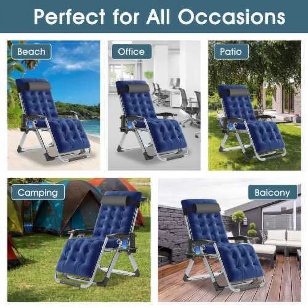Zero Gravity Chair Folding Recliner Patio Lounge Beach Lawn pool Chair Outdoor