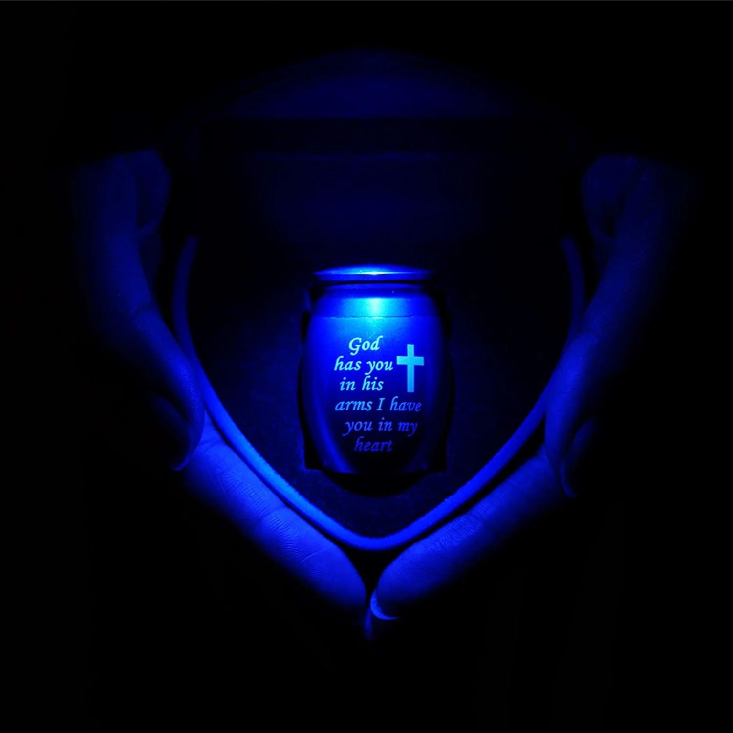 Small Cremation Urns for Human Ashes, Mini Keepsake Baby Earns Pet Urn Blue Memorial Gifts for Ashes