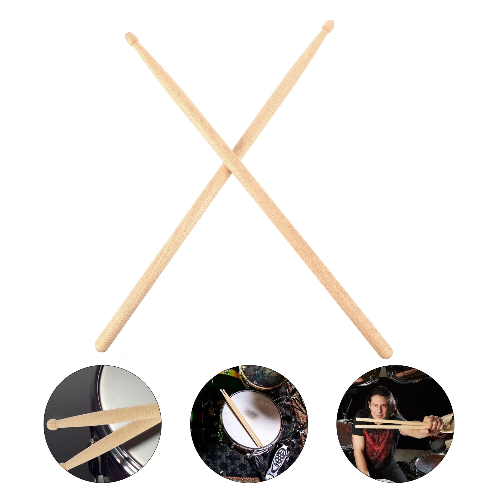 1 Pair of 7A Musical Instrument Walnut Wood Drum Sticks Professional Drumsticks