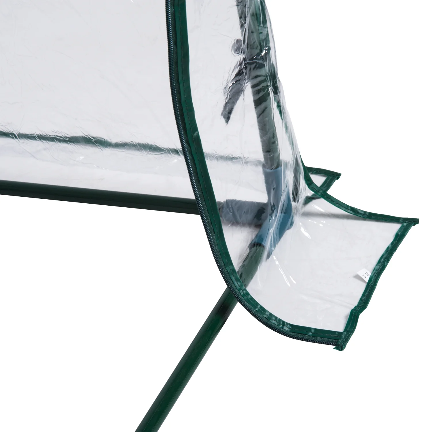 Outsunny Portable Mini Cloche Greenhouse with Zipper Doors, 7' L x 3' W x 2.5' H, Waterproof UV Protected Cover