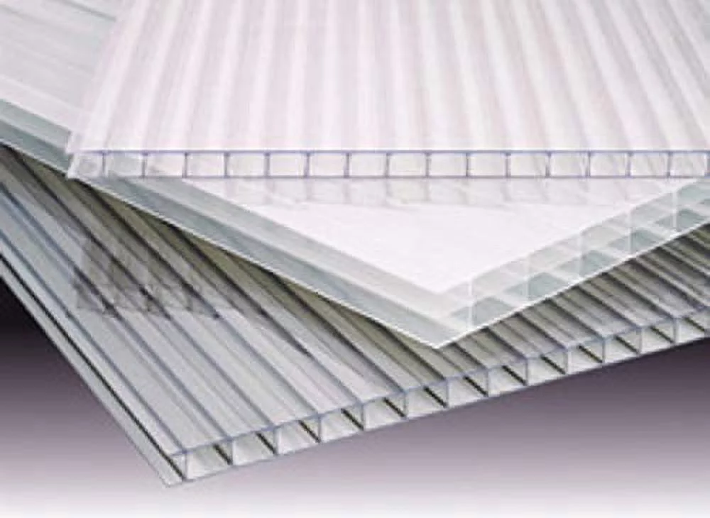 of 2 Sheets 24'' x 48'' x 8 mm(5/16) Thickness Polycarbonate Twin Wall Clear Sheets/Cold-Flexible, Clear, Strong Impact and Shatterproof - All-Weather Outdoor Garden and Greenhouse Covering