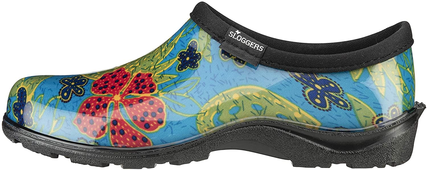 Sloggers Women's Waterproof Rain and Garden Shoe with Comfort Insole, Midsummer Blue, Size 10, Style 5102BL10