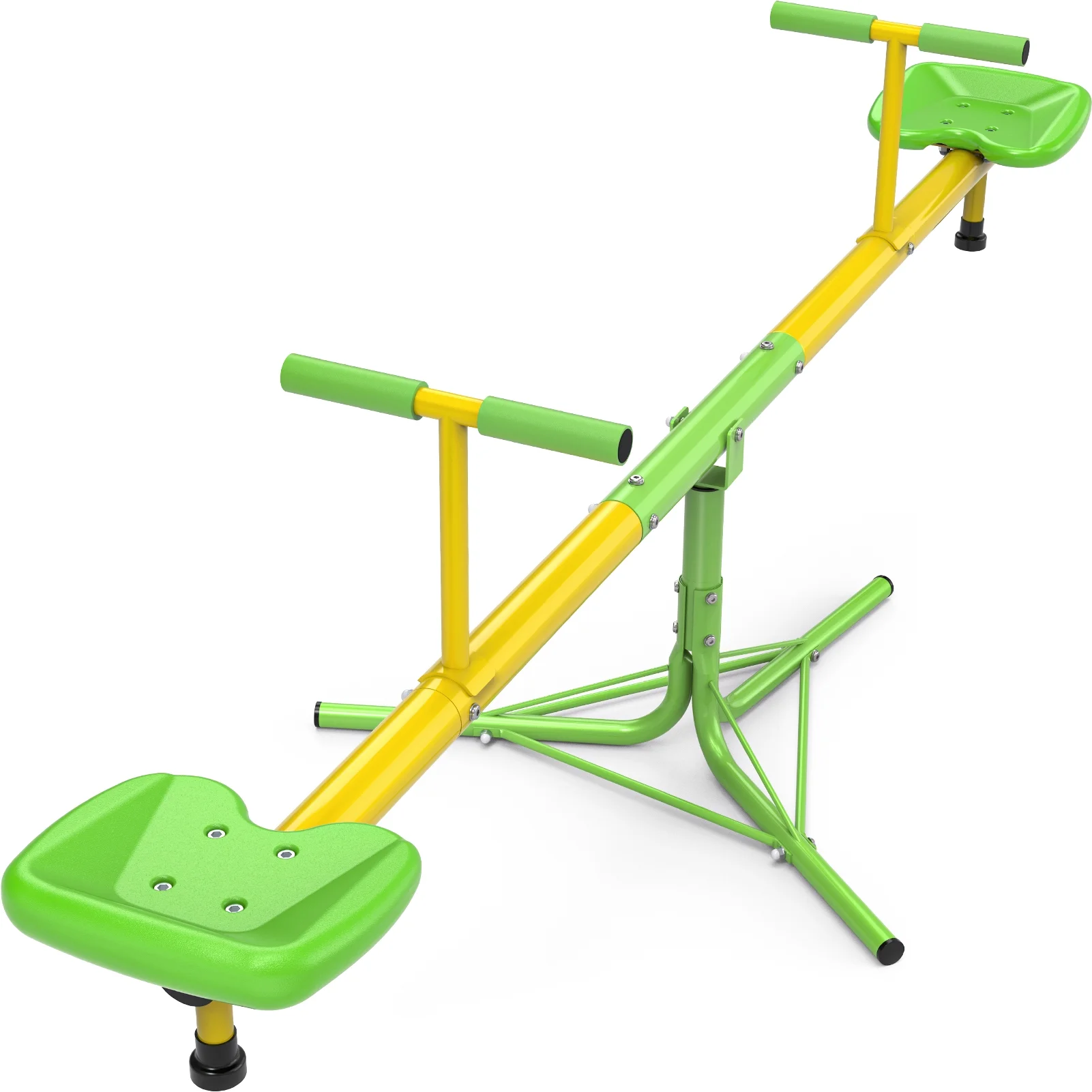 GIKPAL Kids Seesaw, Spinning Teeter Totter, 360 Degrees Rotating Kids Outdoor Playground Equipment for 3-10 Years Old Kids, Toddlers, Boys, Children