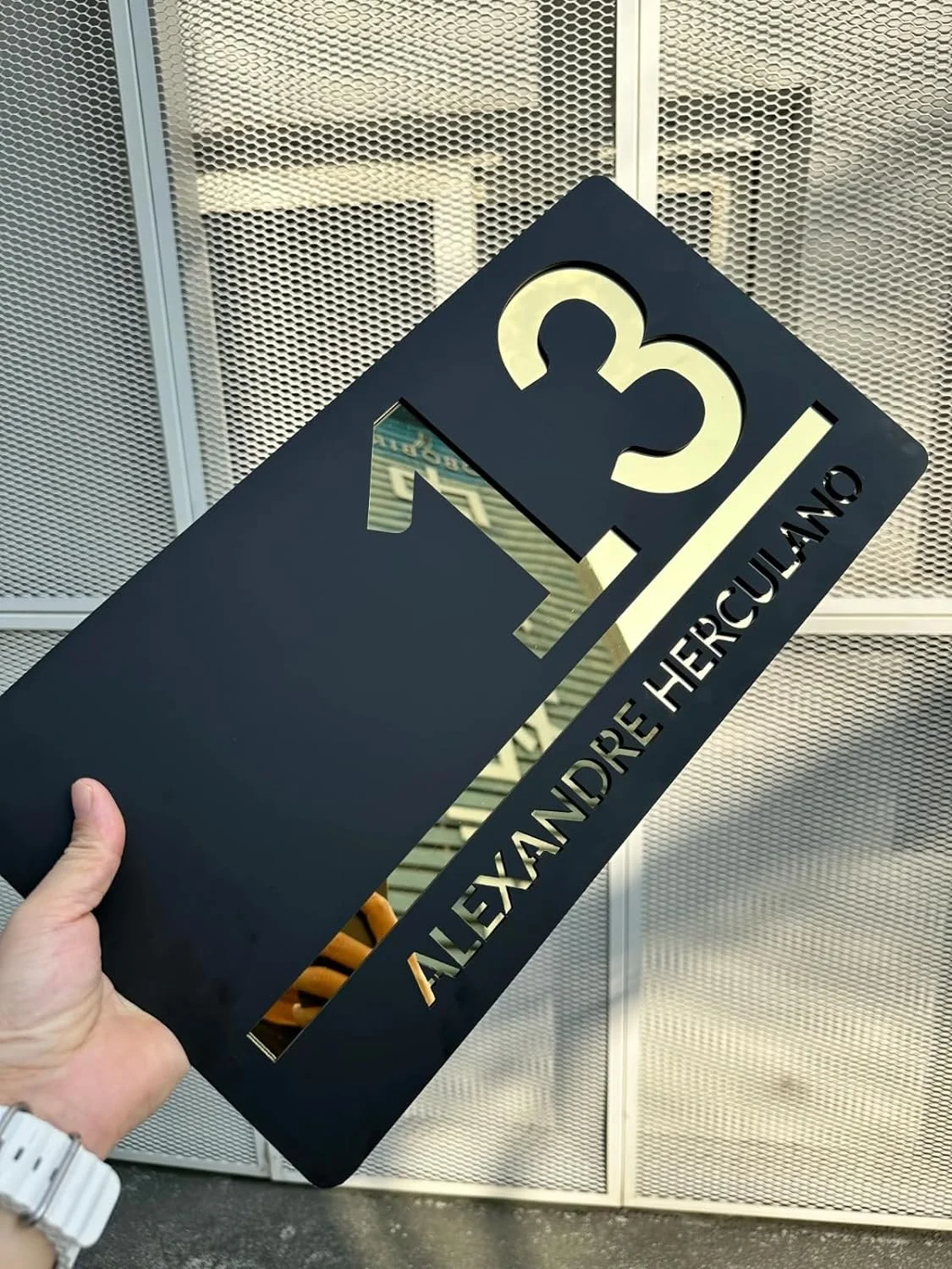 Customized Sign Outdoor House Numbers Plate Personalized House Number Plaque Modern Acrylic Laser Cut 3d Home Number Address Plaques with Street Name for House
