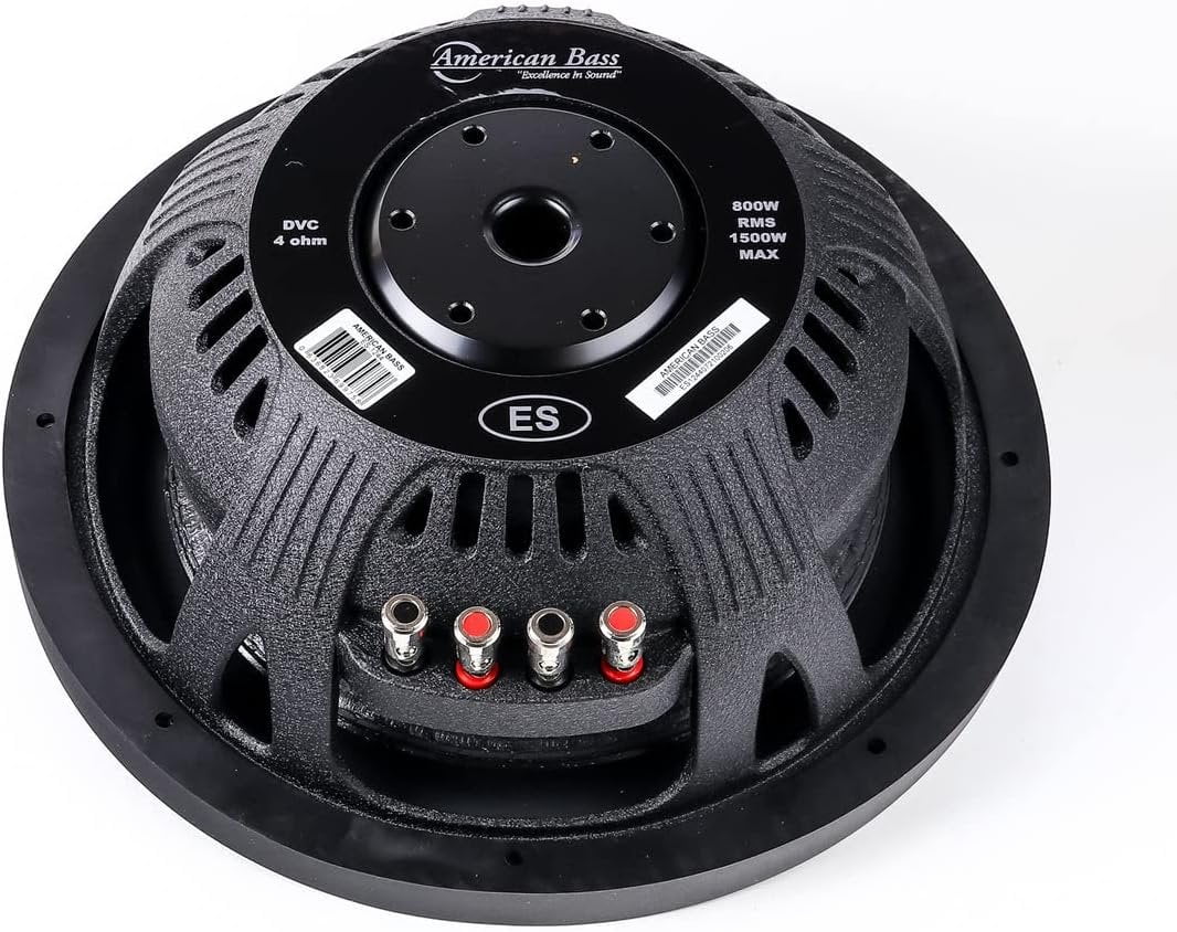 American Bass ES 1244 12 In. Dual 4 Ohm Voice Coil 1500 W Subwoofer Speaker