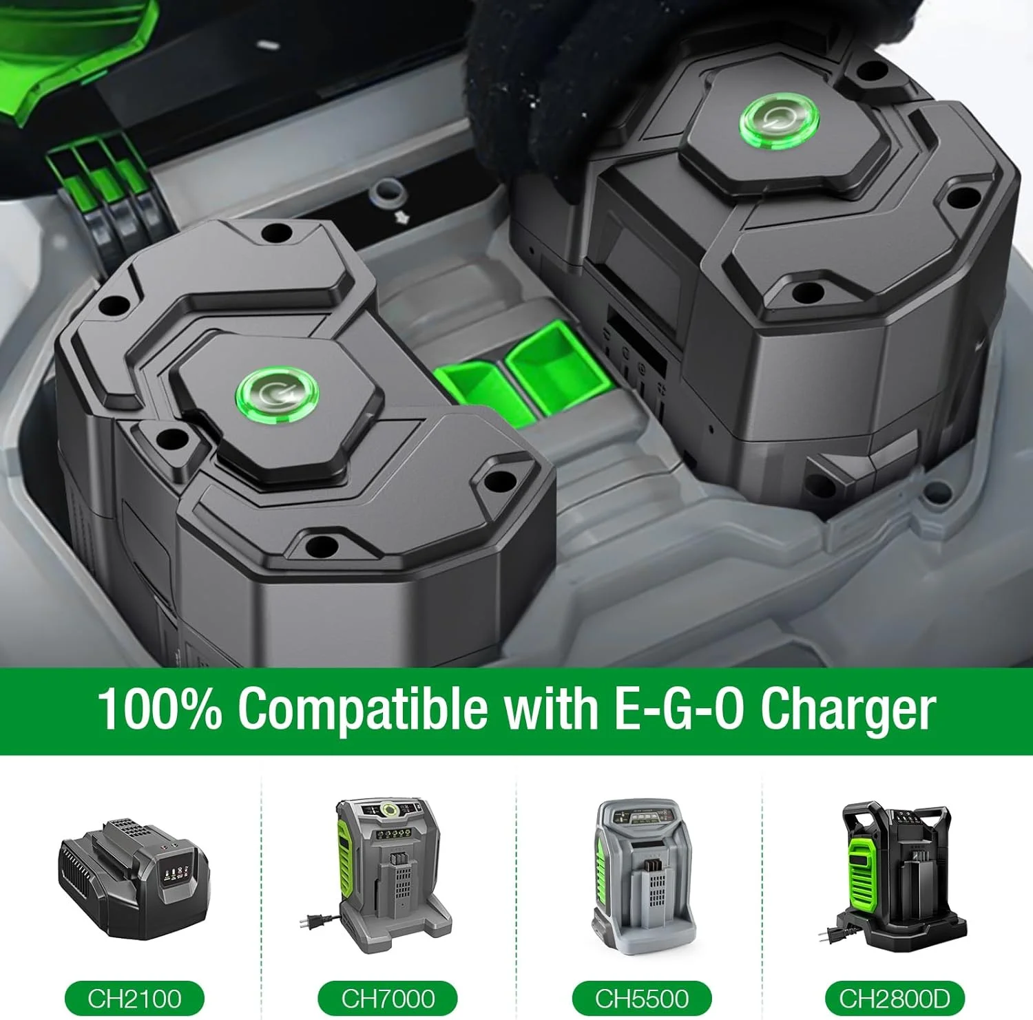 7.5Ah Battery Replacement for EGO 56V Battery, Compatible with EGO 56V Batttery BA2800 BA4200 BA1400 Lithium-Ion Battery Compatible with EGO 56V Power Tools Lawn Mower, Leaf Blower, Chainsaw