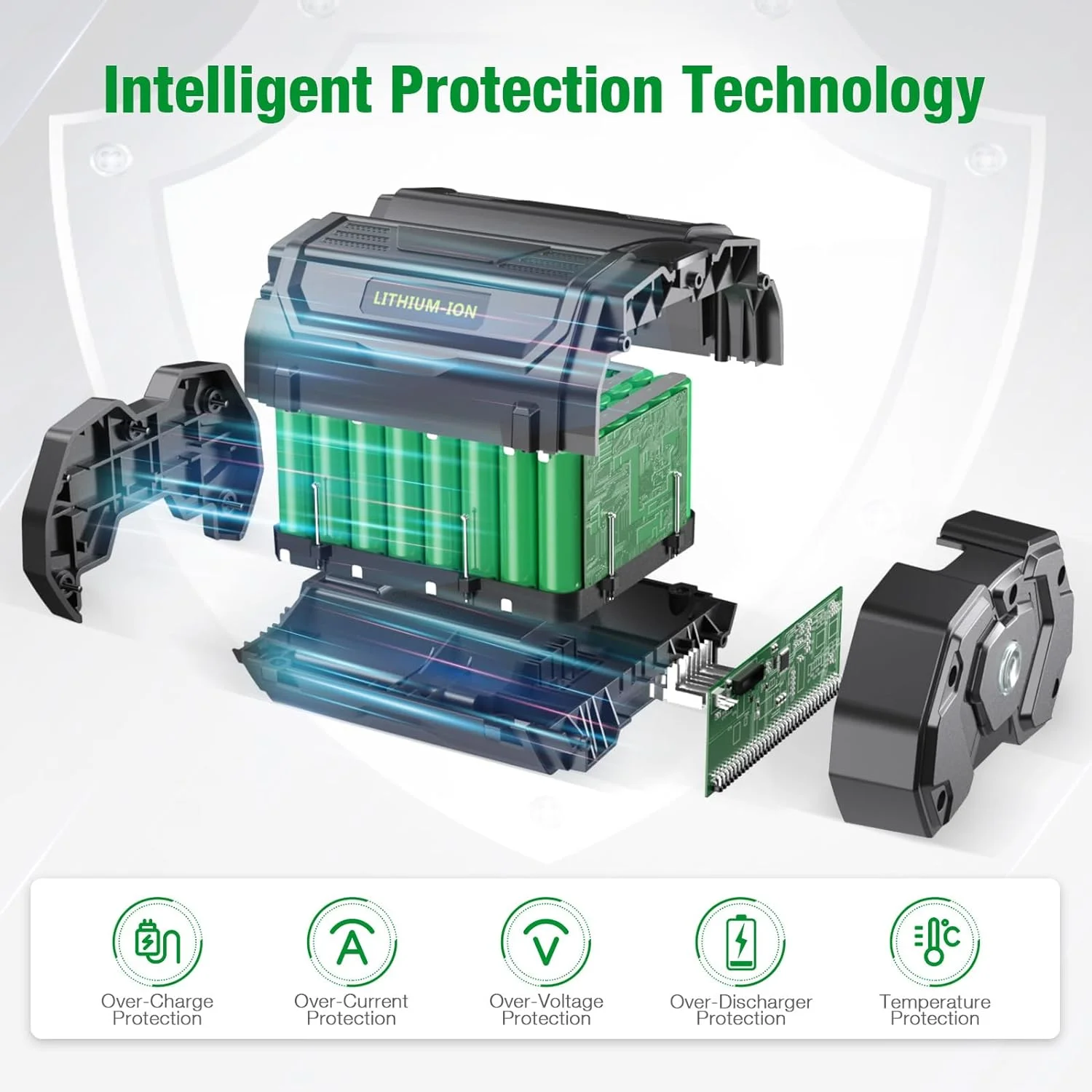 7.5Ah Battery Replacement for EGO 56V Battery, Compatible with EGO 56V Batttery BA2800 BA4200 BA1400 Lithium-Ion Battery Compatible with EGO 56V Power Tools Lawn Mower, Leaf Blower, Chainsaw