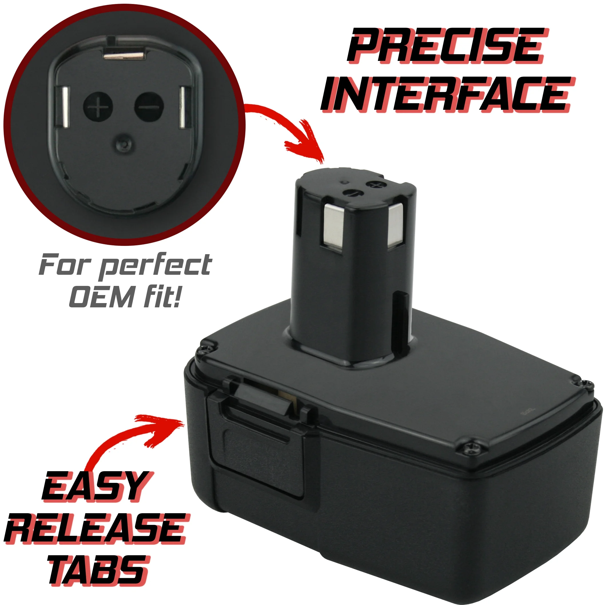 Replace 14.4V Drill Battery For Craftsman 977406-000 2.0Ah Ni-MH by Banshee Brand