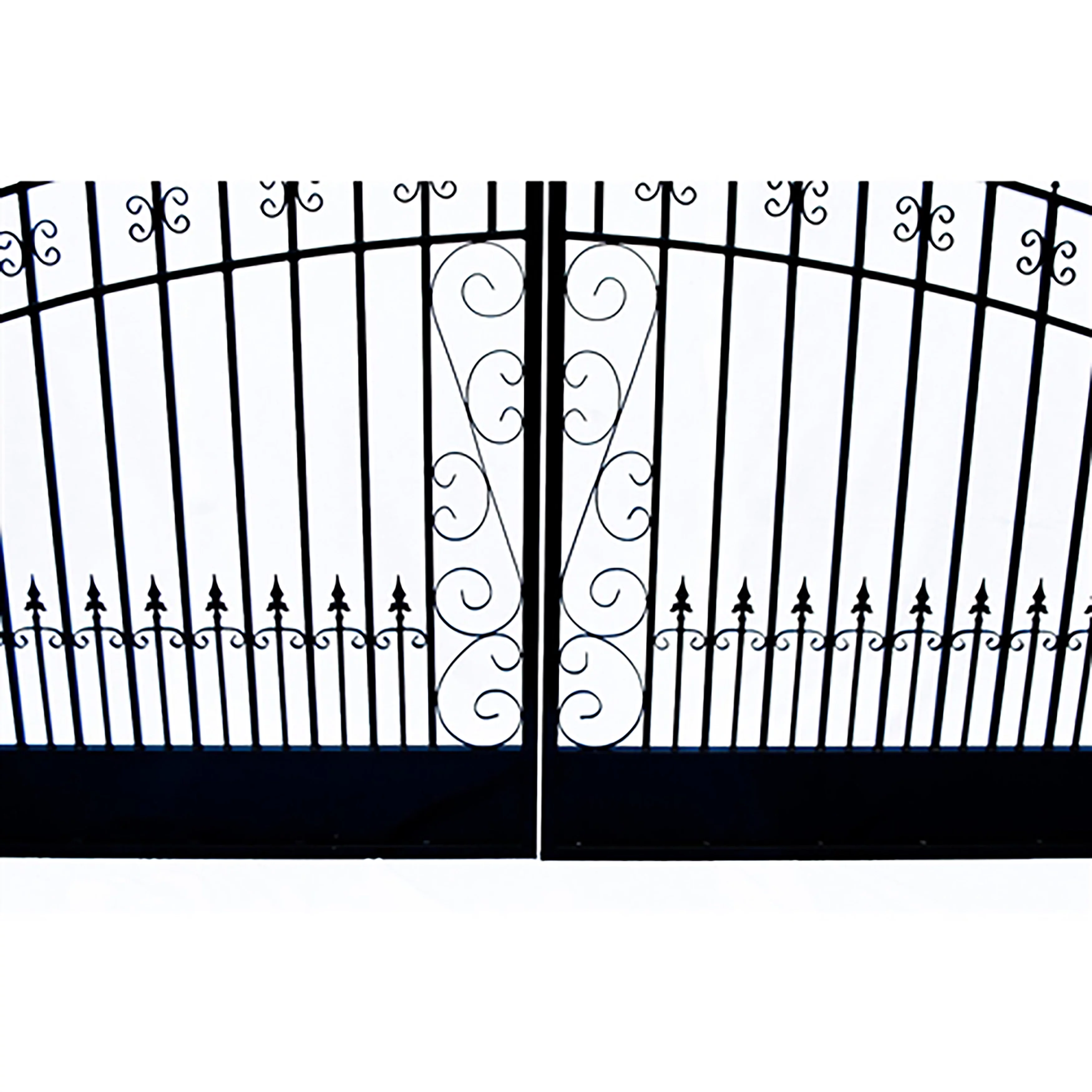 ALEKO Venice Style Dual Swing Steel Driveway Gate 14 ft with ETL Gate Opener