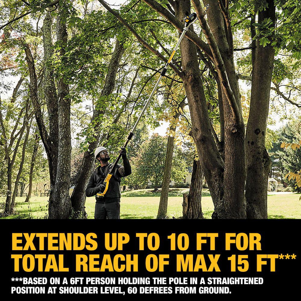 DeWALT DCPS620M1 8 in. 20V Cordless MAX XR Pole Saw 4Ah Kit, 15 ft. Reach