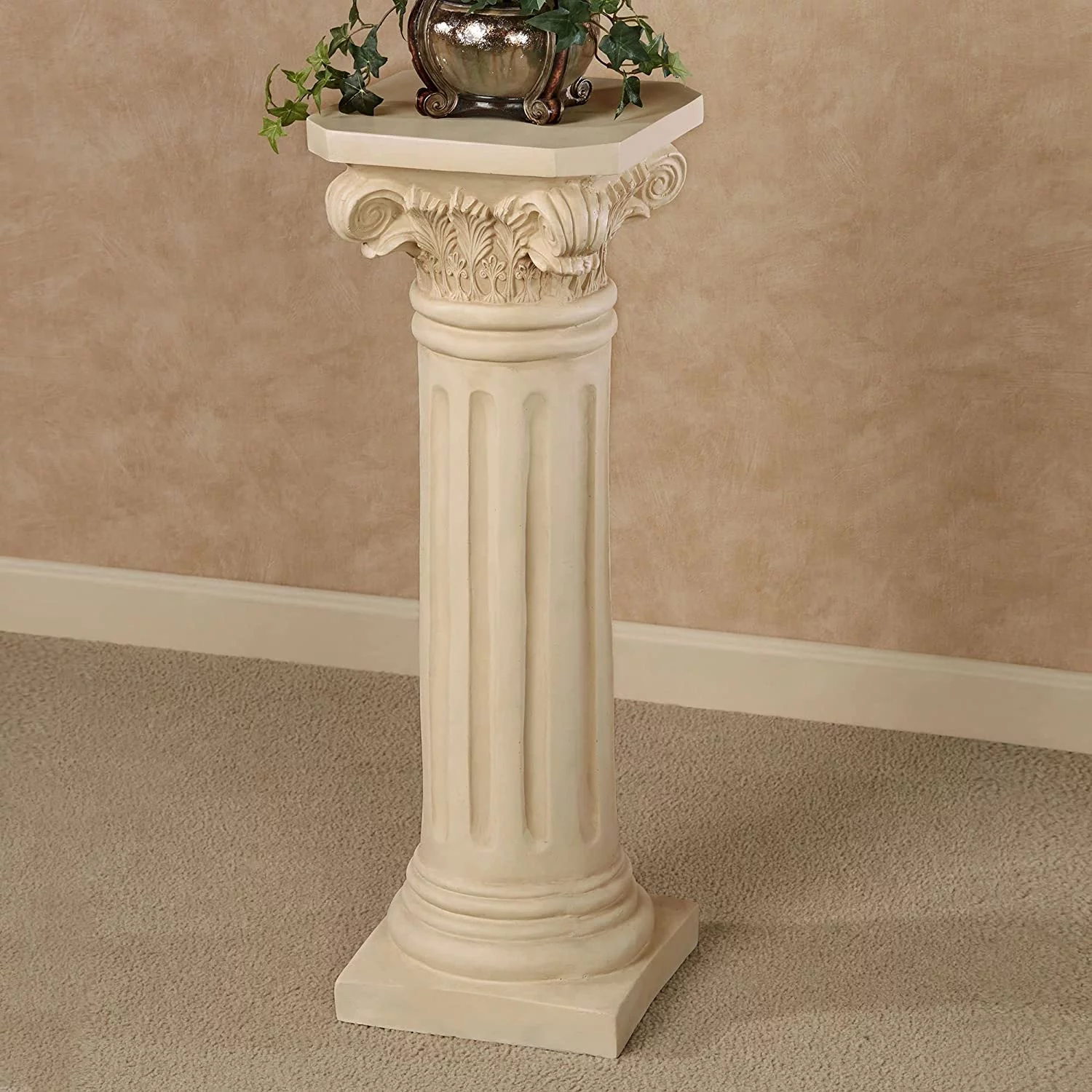 Classic Column Pedestal Antique Ivory One Size